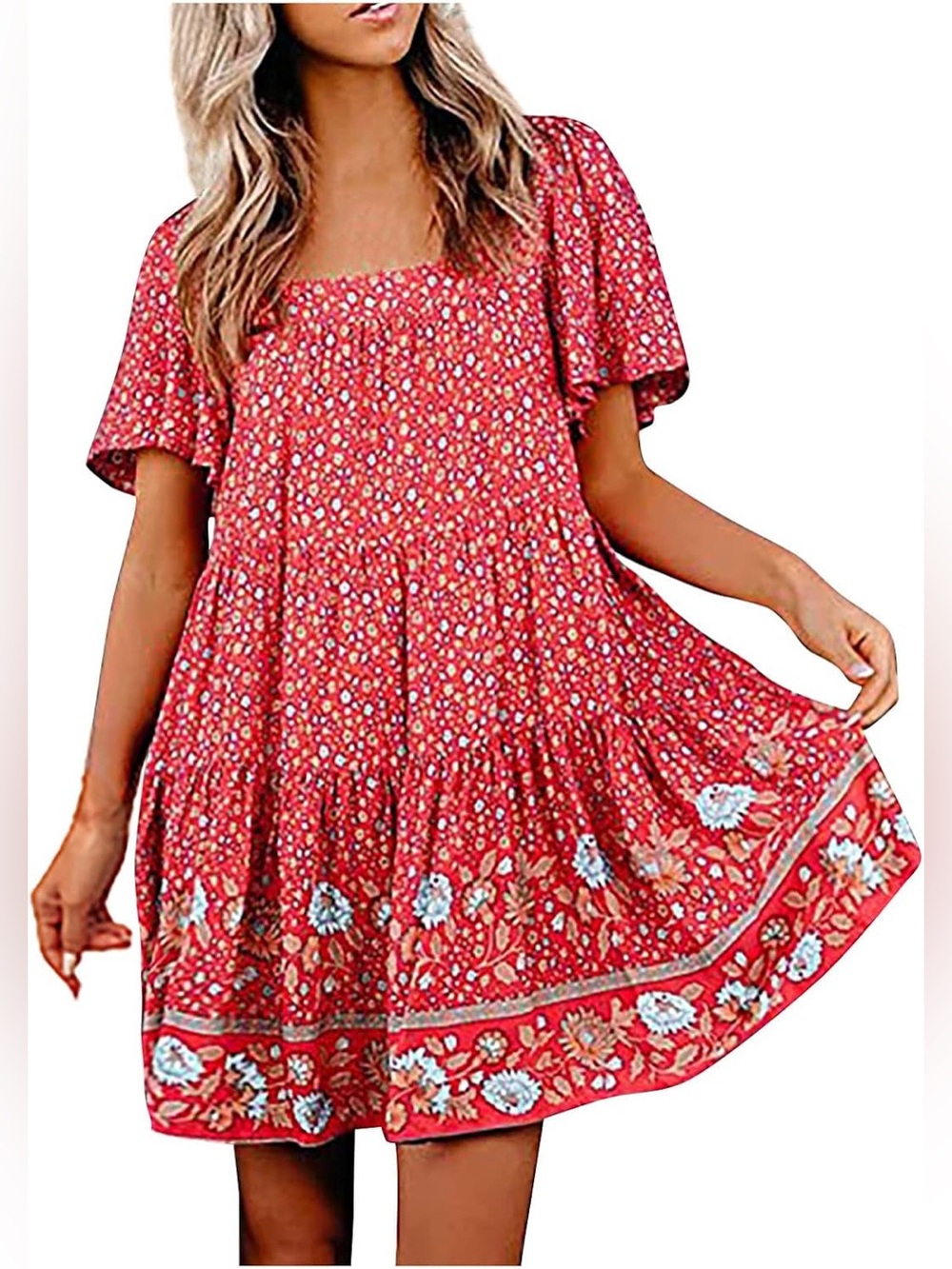 Aakaa Floral Mini Dress
Medium
Red
Cottagecore
Coquette
Boho
Romantic
Feminine